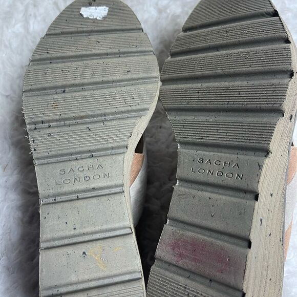 Sachs London Bastian khaki and tan wedge ankle strap sandals size 8 - Picture 11 of 12